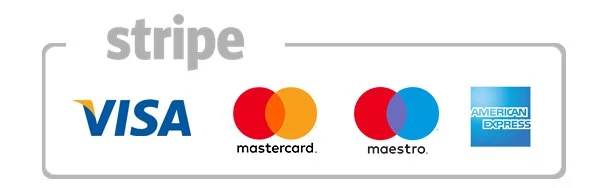 Card payments powered by Stripe — Visa, MasterCard, Maestro, American Express